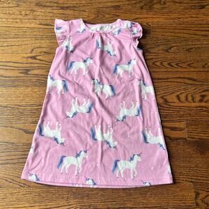 🍭6/$30 Carter's girl's purple unicorn short sleeve nightgown pjs - 3T